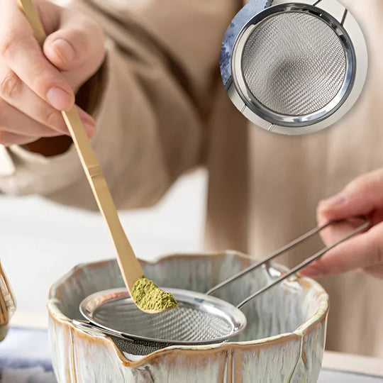 8-Piece Matcha Set - Handmade 550ml Ceramic Bowl & Bamboo Tools