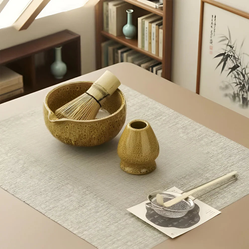 5-Piece Matcha Set - Ceramic Bowl & Bamboo Accessories