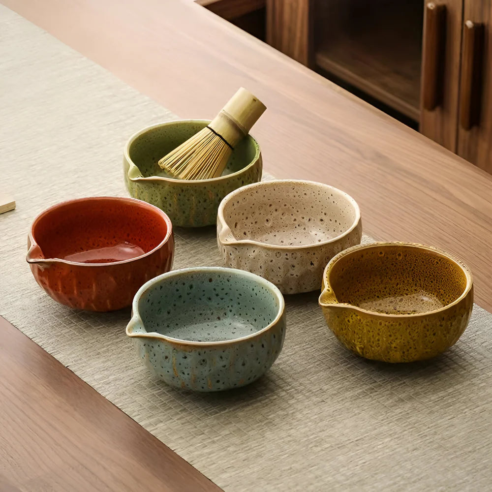 5-Piece Matcha Set - Ceramic Bowl & Bamboo Accessories