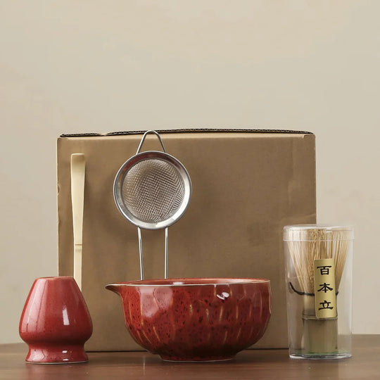 5-Piece Matcha Set - Ceramic Bowl & Bamboo Accessories