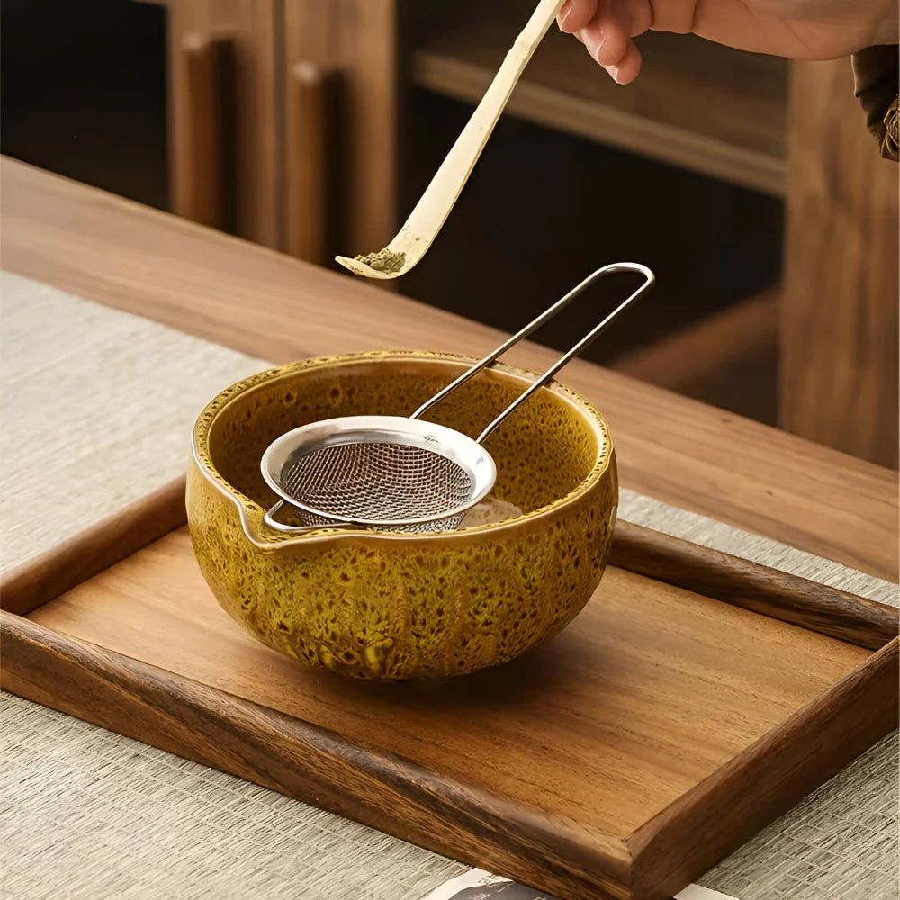 5-Piece Matcha Set - Ceramic Bowl & Bamboo Accessories