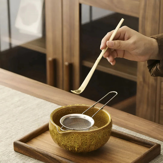 5-Piece Matcha Set - Ceramic Bowl & Bamboo Accessories
