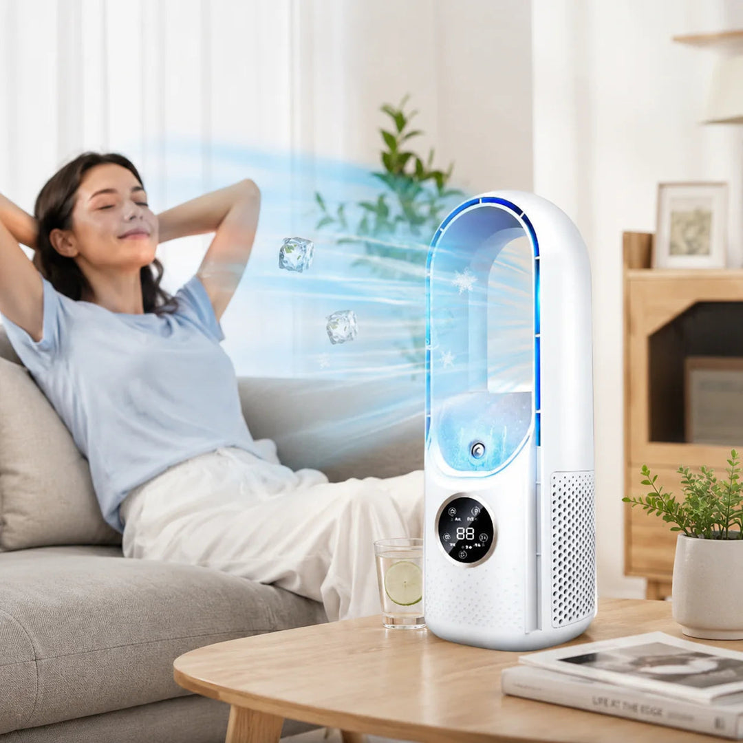 Mini Air cooler – Cordless, Silent & Bladeless