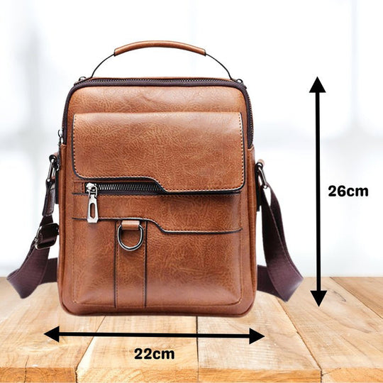 Small Leather Crossbody Bag for Men