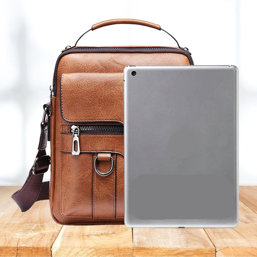 Small Leather Crossbody Bag for Men