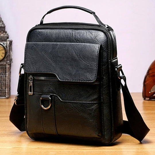 Small Leather Crossbody Bag for Men