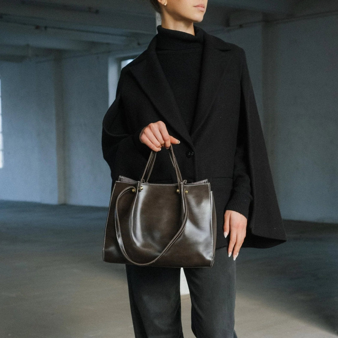 Vegan Leather Shopper Bag – Handmade, Durable & Spacious