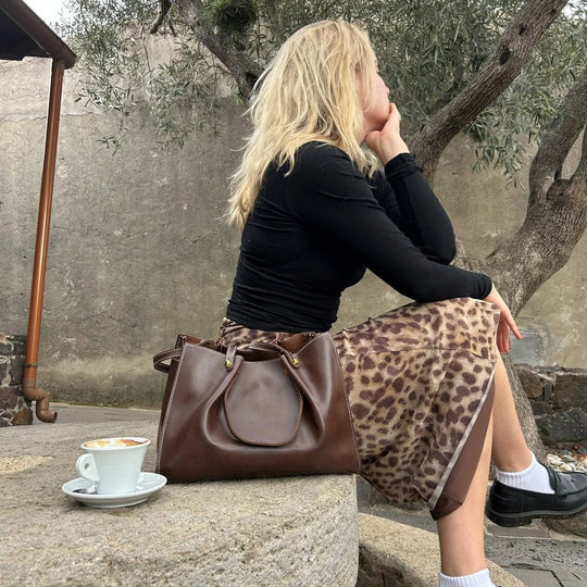 Vegan Leather Shopper Bag – Handmade, Durable & Spacious