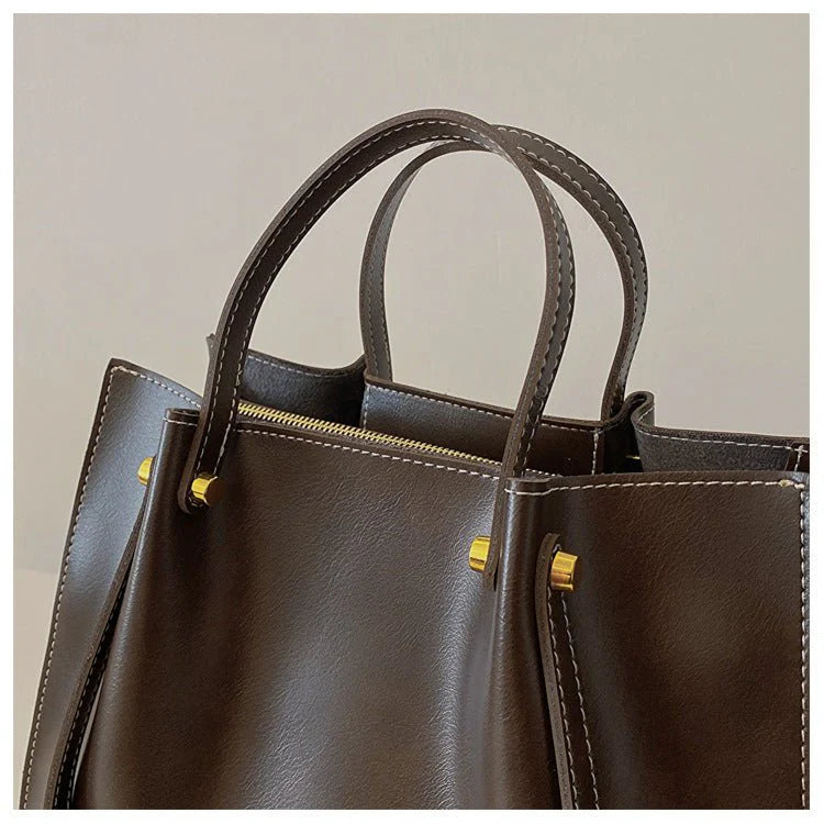Vegan Leather Shopper Bag – Handmade, Durable & Spacious