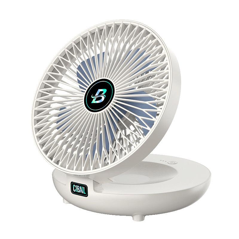 Rechargeable Mini Fan – Table & Wall, Cordless, Quiet