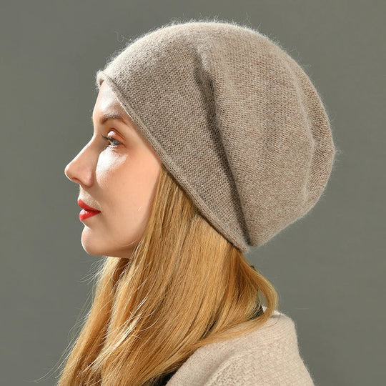 Slouch Beanie - Ribbed Knit Hat with Relaxed Fit