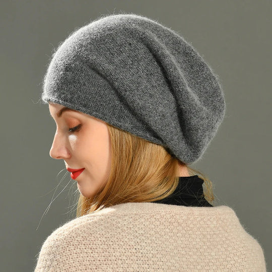 Slouch Beanie - Ribbed Knit Hat with Relaxed Fit