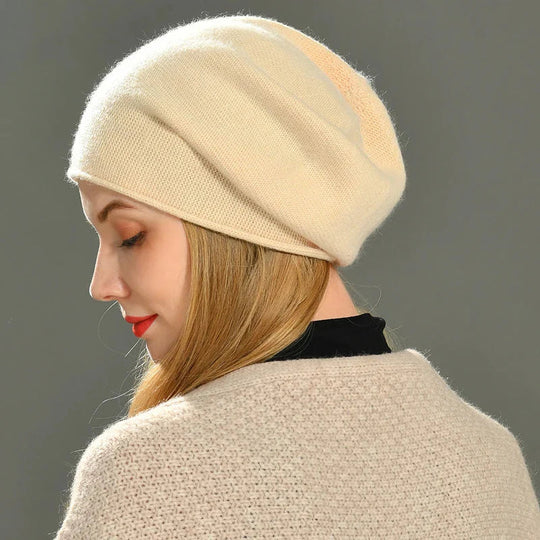 Slouch Beanie - Ribbed Knit Hat with Relaxed Fit