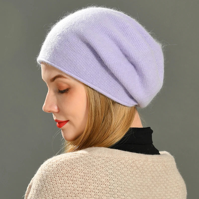 Slouch Beanie - Ribbed Knit Hat with Relaxed Fit