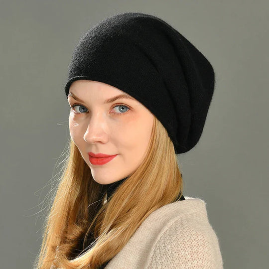 Slouch Beanie - Ribbed Knit Hat with Relaxed Fit