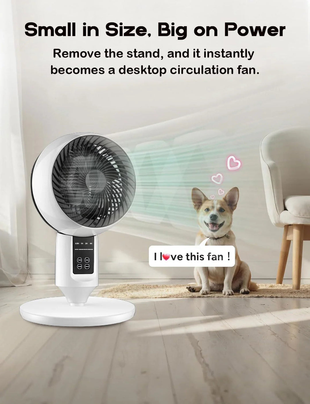 Adjustable Tripod Fan with 3D Oscillation - Whisper Quiet
