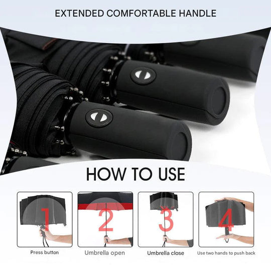 Storm-Resistant Foldable Umbrella