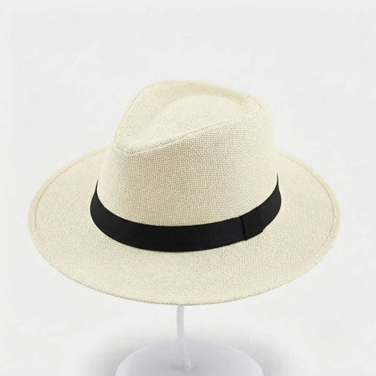 Handwoven Panama Fedora Straw Hat with UPF Sun Protection