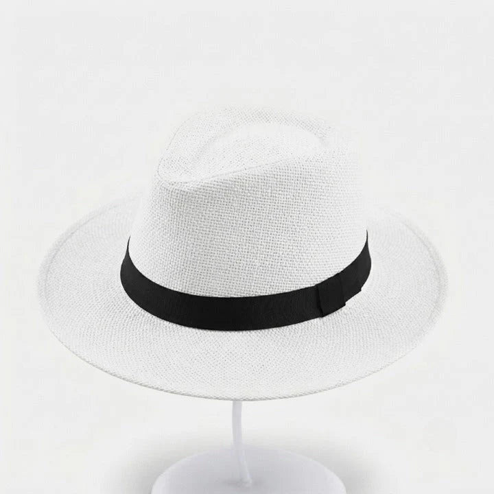 Handwoven Panama Fedora Straw Hat with UPF Sun Protection