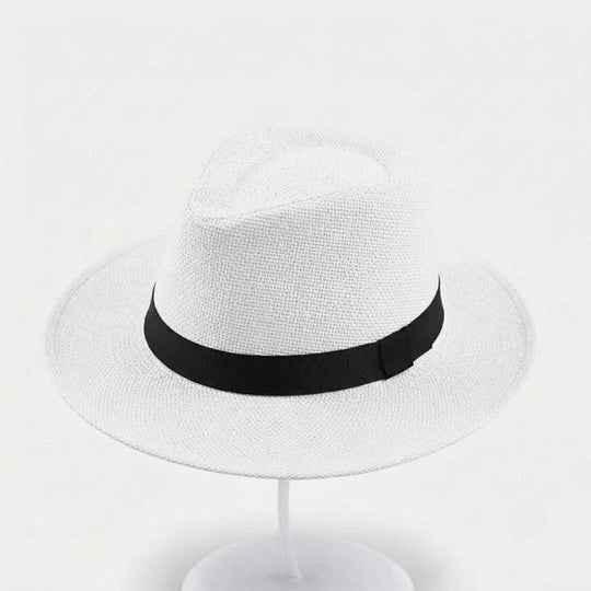 Handwoven Panama Fedora Straw Hat with UPF Sun Protection