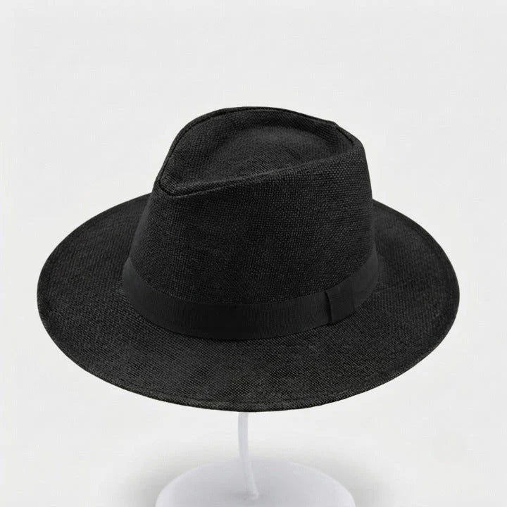 Handwoven Panama Fedora Straw Hat with UPF Sun Protection