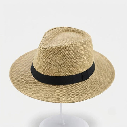 Handwoven Panama Fedora Straw Hat with UPF Sun Protection