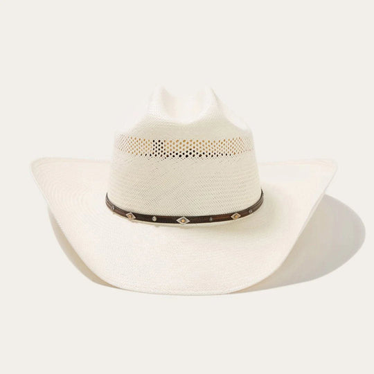Straw Cowboy Hat – Ventilated with Leather Band