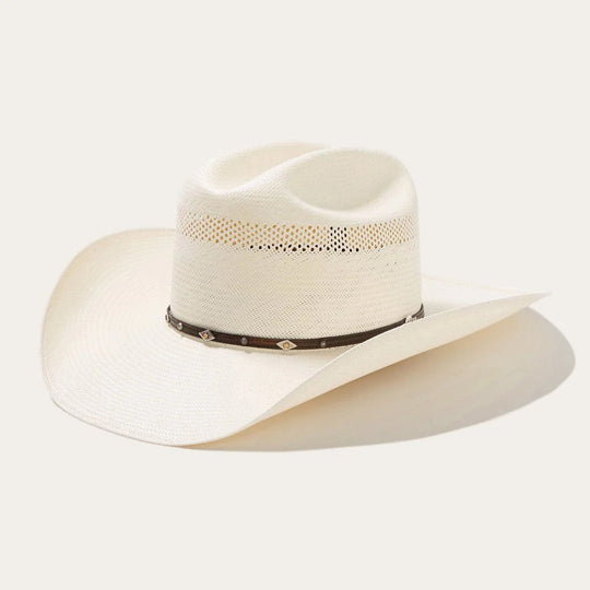 Straw Cowboy Hat – Ventilated with Leather Band