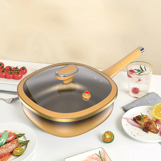 Titanium Non-Stick Frying Pan - 30cm with Glass Lid