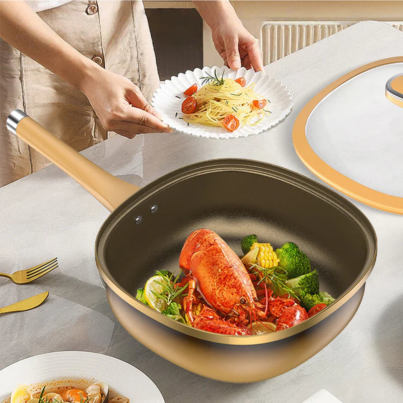 Titanium Non-Stick Frying Pan - 30cm with Glass Lid