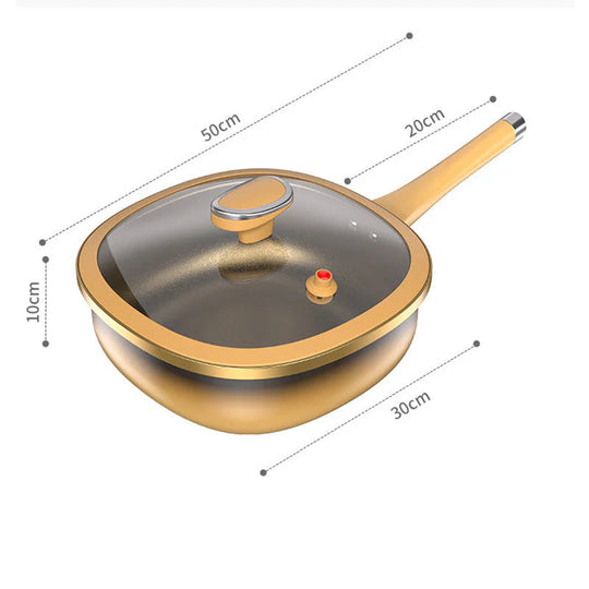 Titanium Non-Stick Frying Pan - 30cm with Glass Lid
