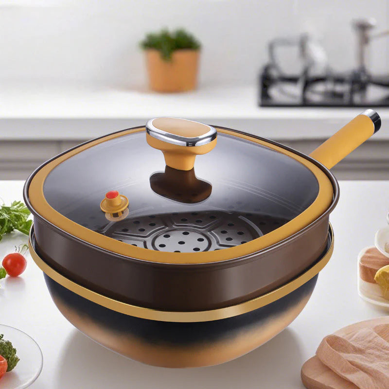 Titanium Non-Stick Frying Pan - 30cm with Glass Lid