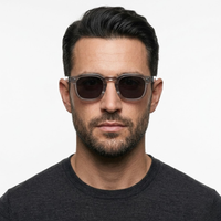 Square UV400 Sunglasses - Men's Retro Design