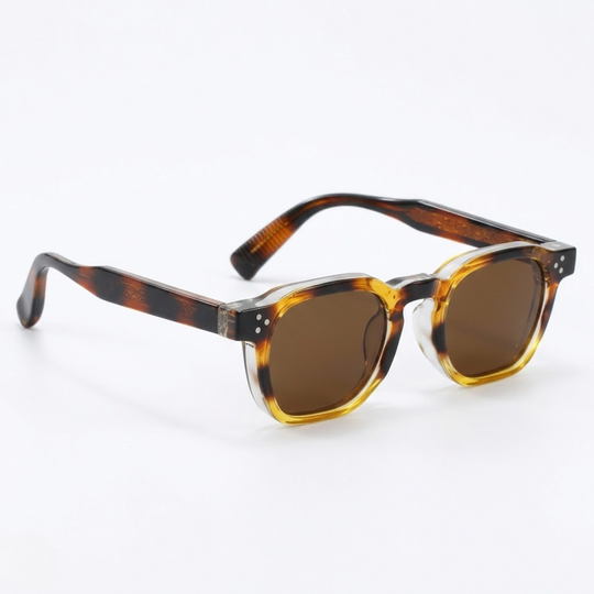 Square UV400 Sunglasses - Men's Retro Design
