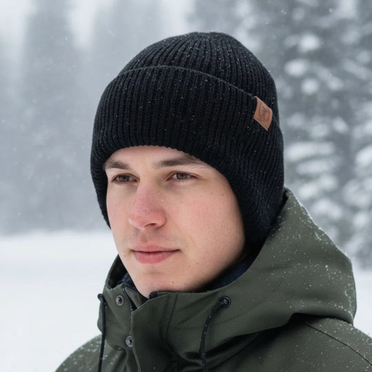 Fleece-Lined Winter Beanie with Ear Flaps for Outdoor