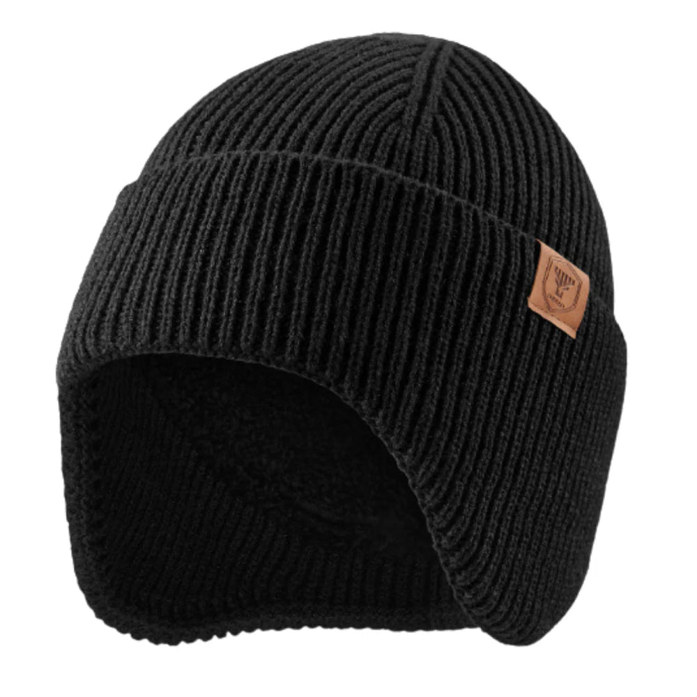 Fleece-Lined Winter Beanie with Ear Flaps for Outdoor