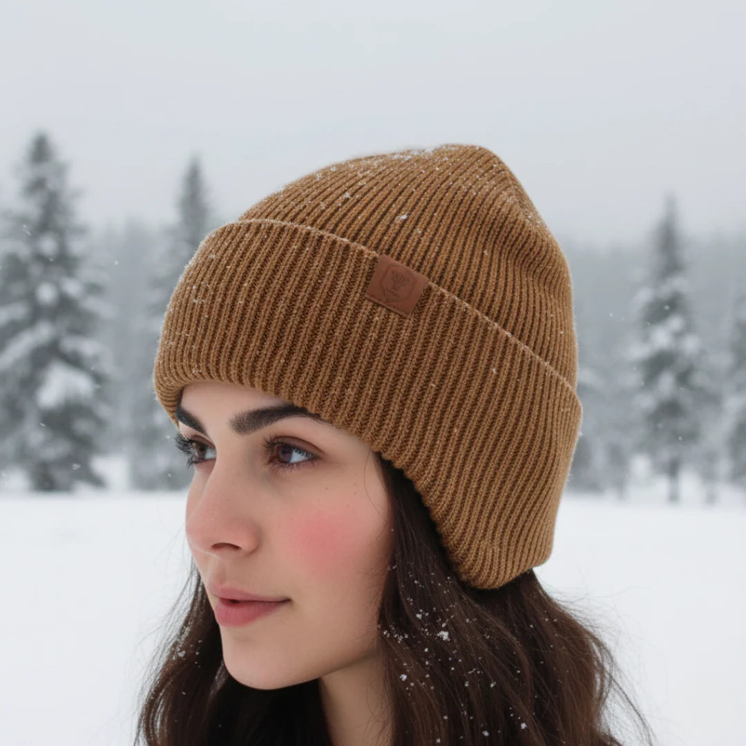 Fleece-Lined Winter Beanie with Ear Flaps for Outdoor
