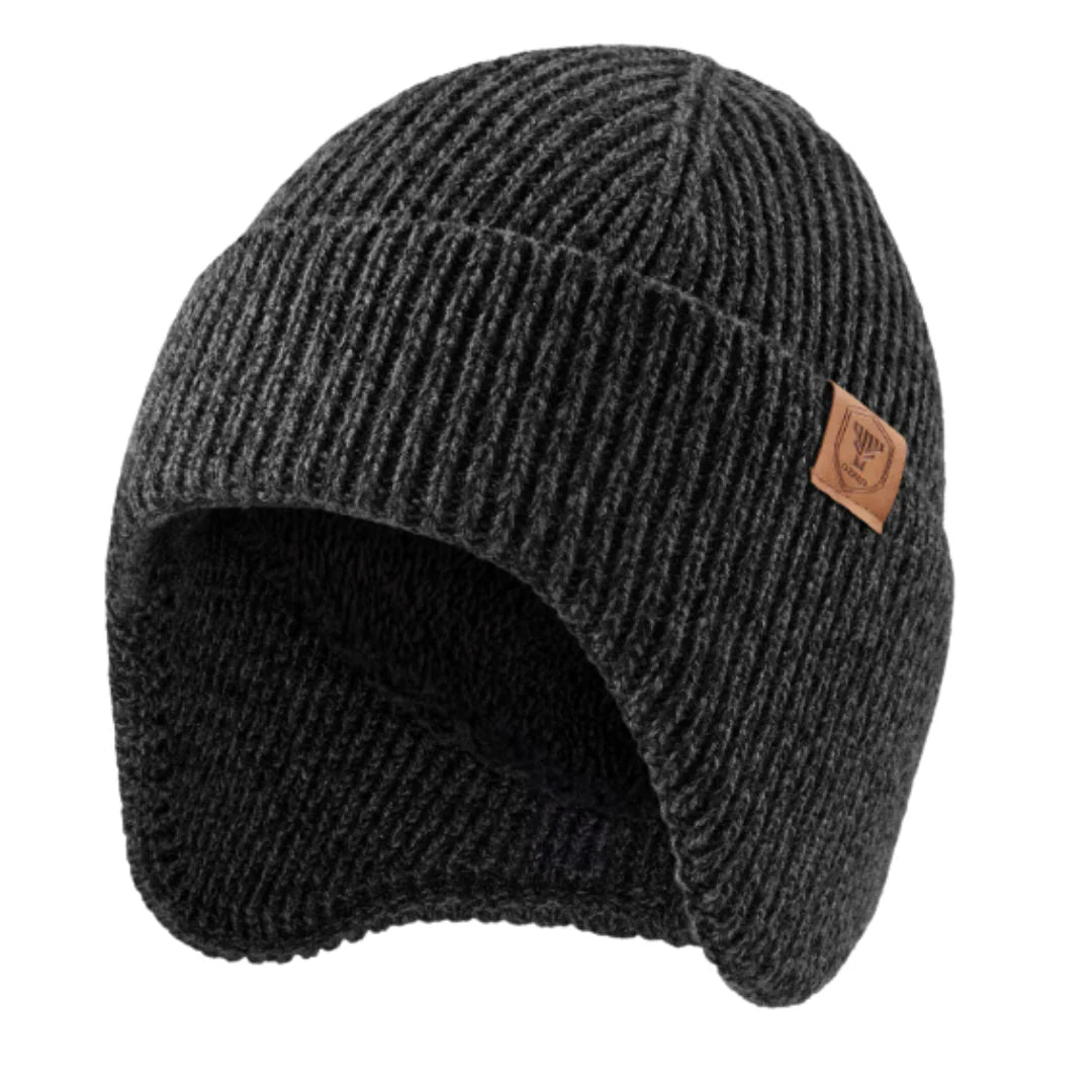 Fleece-Lined Winter Beanie with Ear Flaps for Outdoor