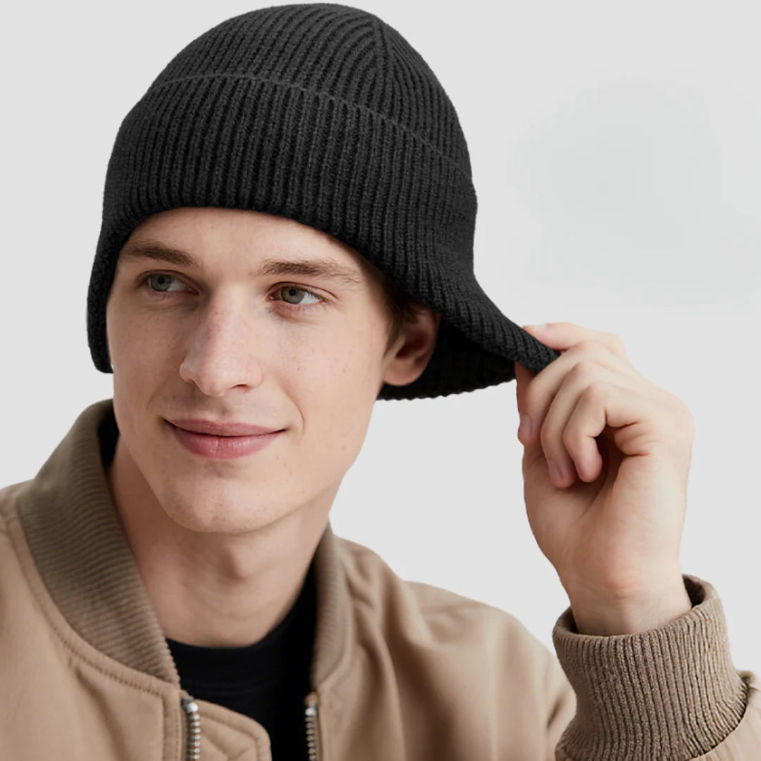 Fleece-Lined Winter Beanie with Ear Flaps for Outdoor