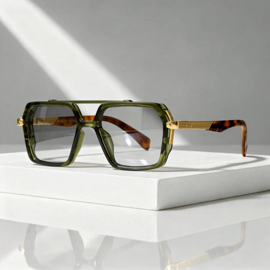 Square Aviator Sunglasses with UV400 Protection