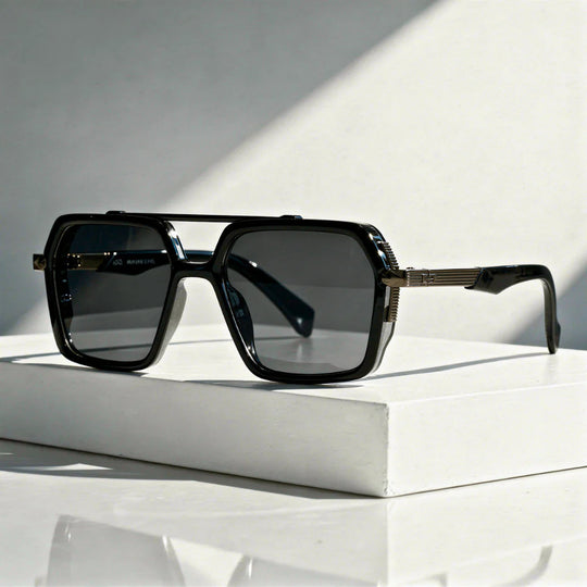 Square Aviator Sunglasses with UV400 Protection