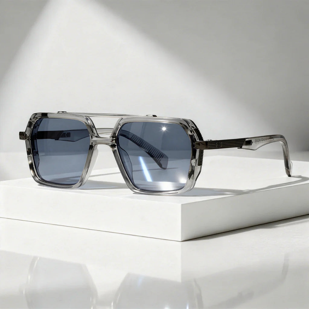 Square Aviator Sunglasses with UV400 Protection