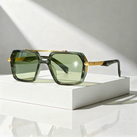 Square Aviator Sunglasses with UV400 Protection