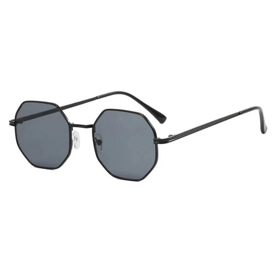Metal Frame Sunglasses with UV Protection - Tetragon Style