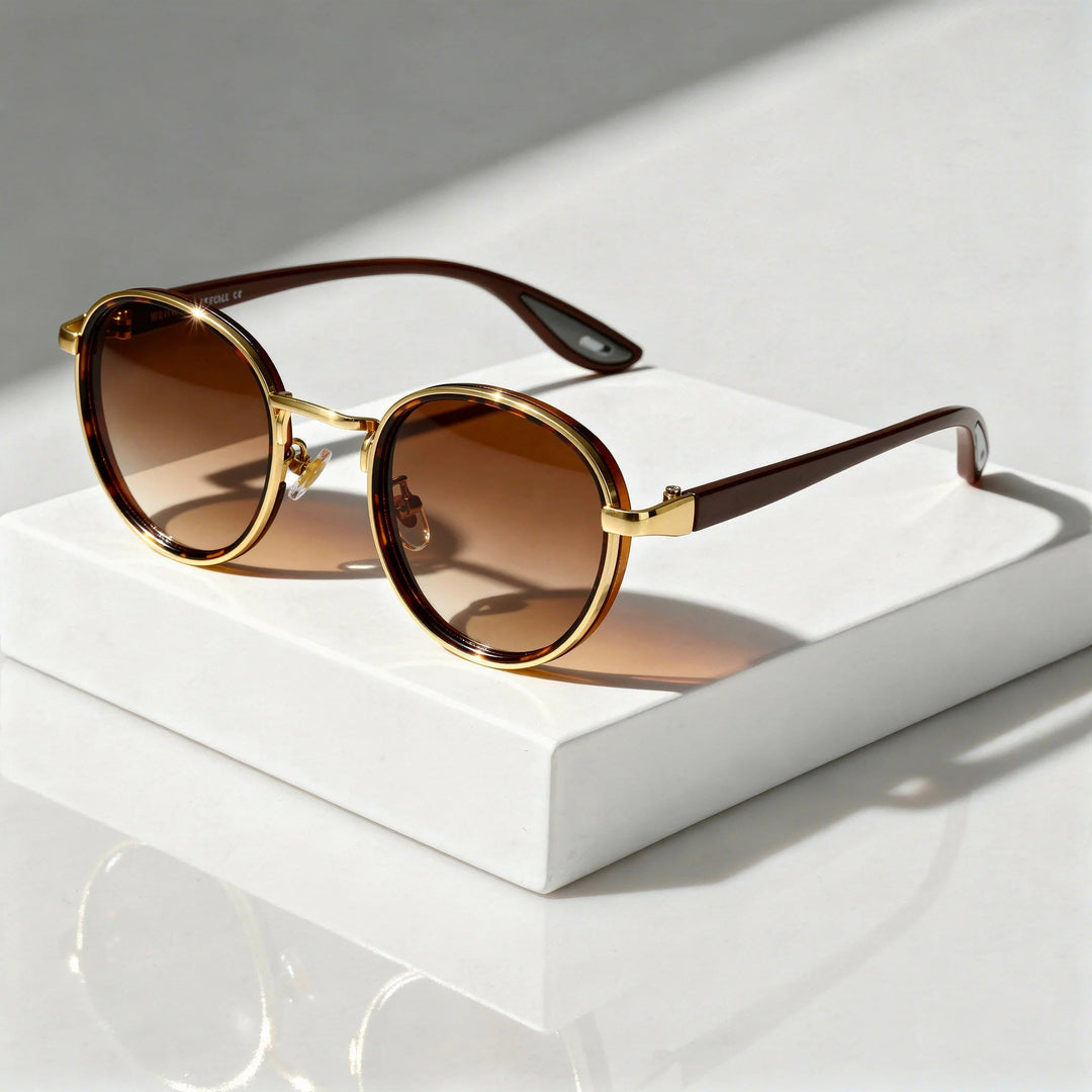 Round Vintage Sunglasses with UV400 Protection