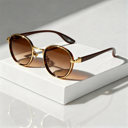 Round Vintage Sunglasses with UV400 Protection