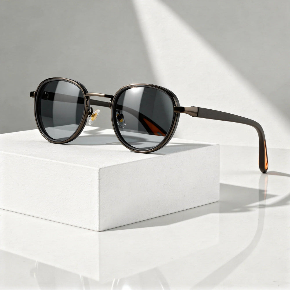 Round Vintage Sunglasses with UV400 Protection