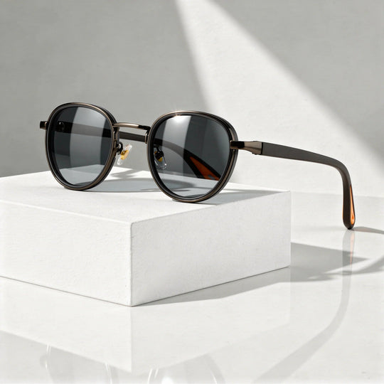 Round Vintage Sunglasses with UV400 Protection
