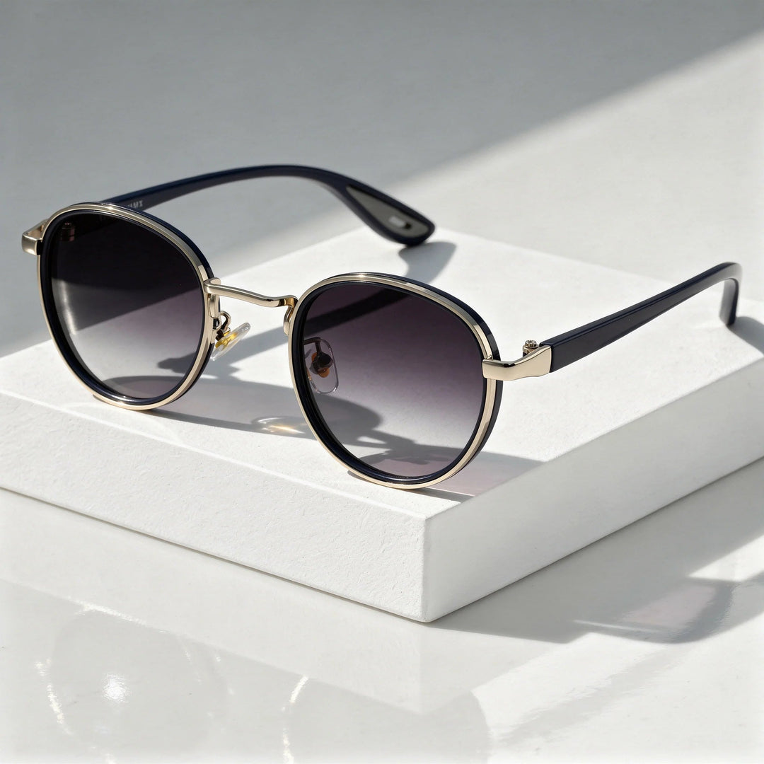 Round Vintage Sunglasses with UV400 Protection