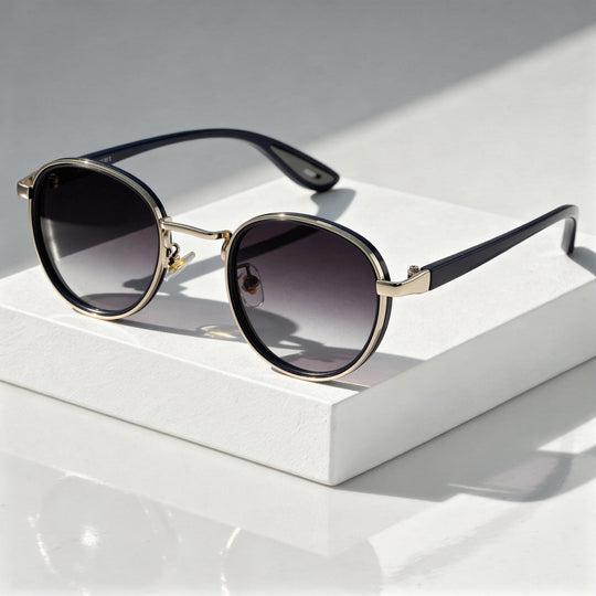 Round Vintage Sunglasses with UV400 Protection